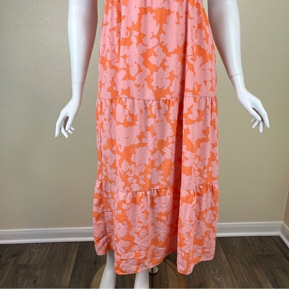 Social Standard Women Size 2XL Floral Tiered Smock Pullover NEW Midi Dress Boho - Picture 6 of 16